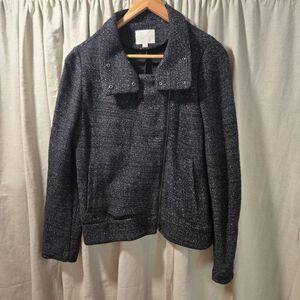 LOFT Black and White Tweed Jacket